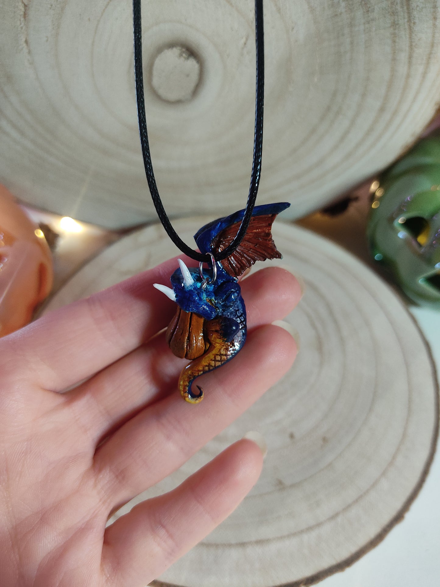 Pumpkin Dragons Handmade Necklace