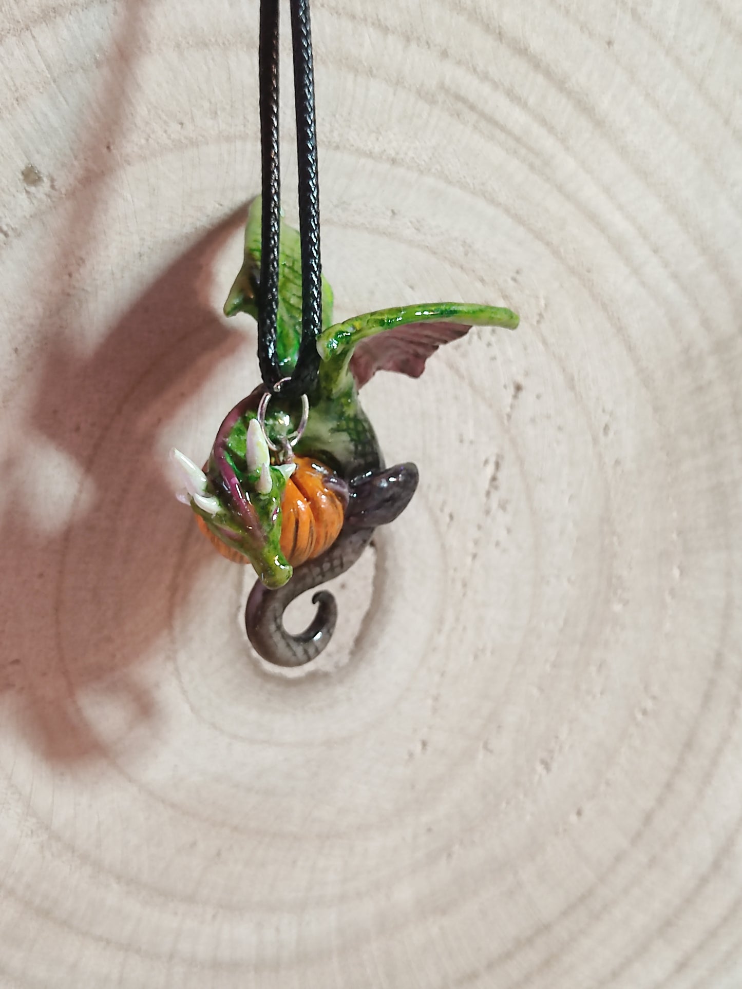 Pumpkin Dragons Handmade Necklace