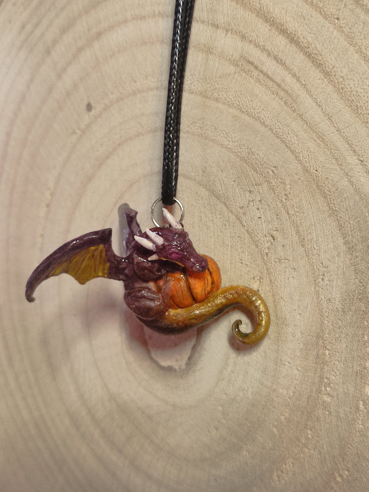 Pumpkin Dragons Handmade Necklace