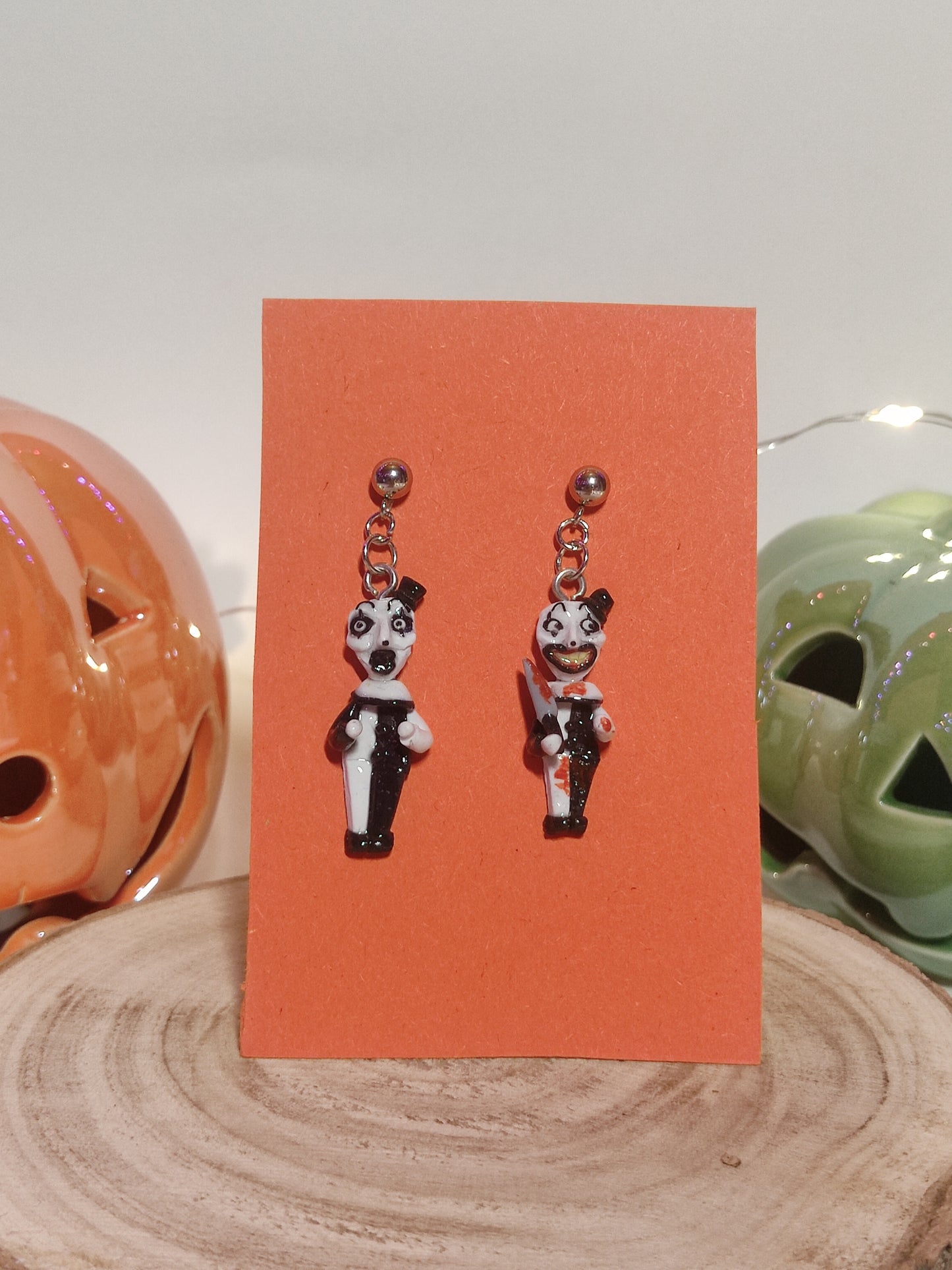 Terrifier's Art the Clown handmade earrings