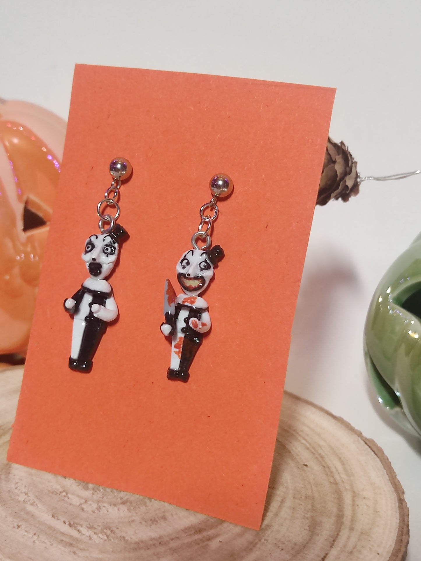 Terrifier's Art the Clown handmade earrings