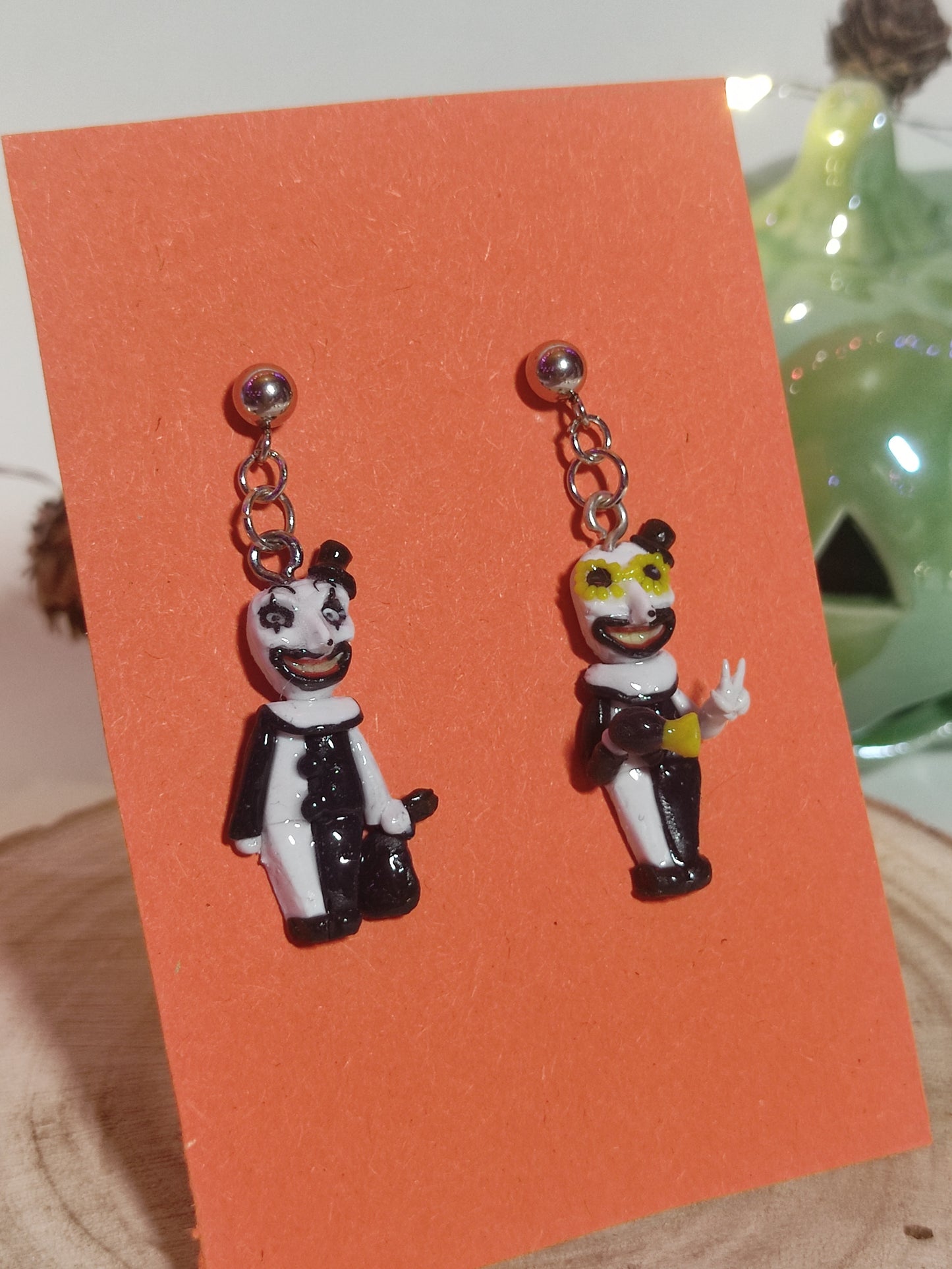 Terrifier's Art the Clown handmade earrings