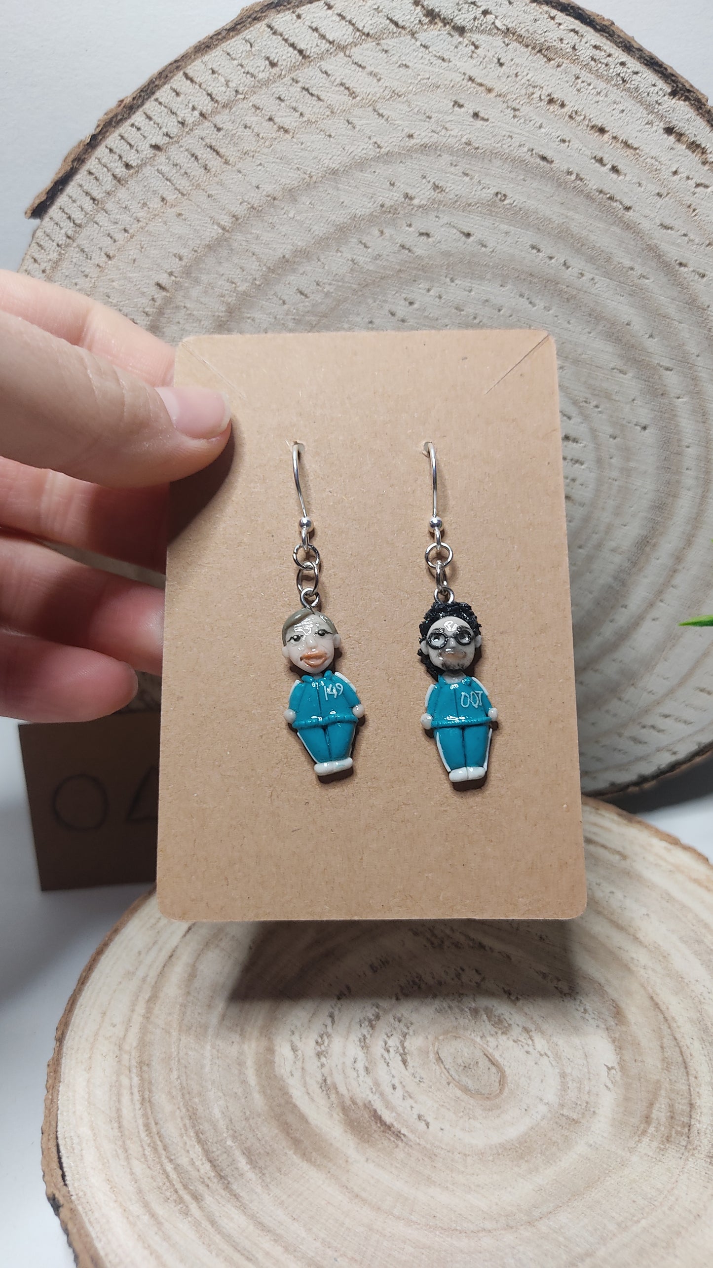 Handmade Squid Game earrings