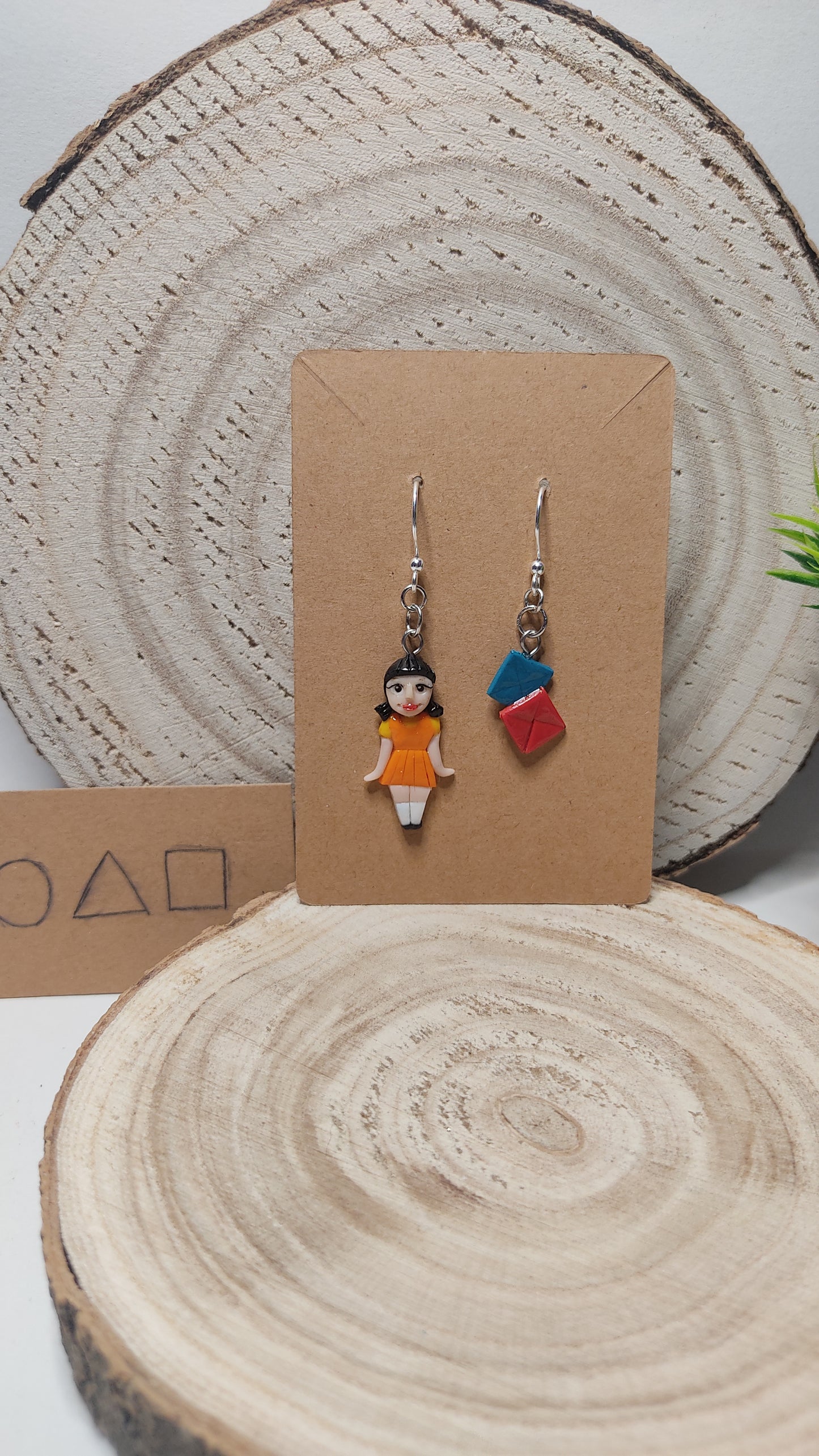 Handmade Squid Game earrings