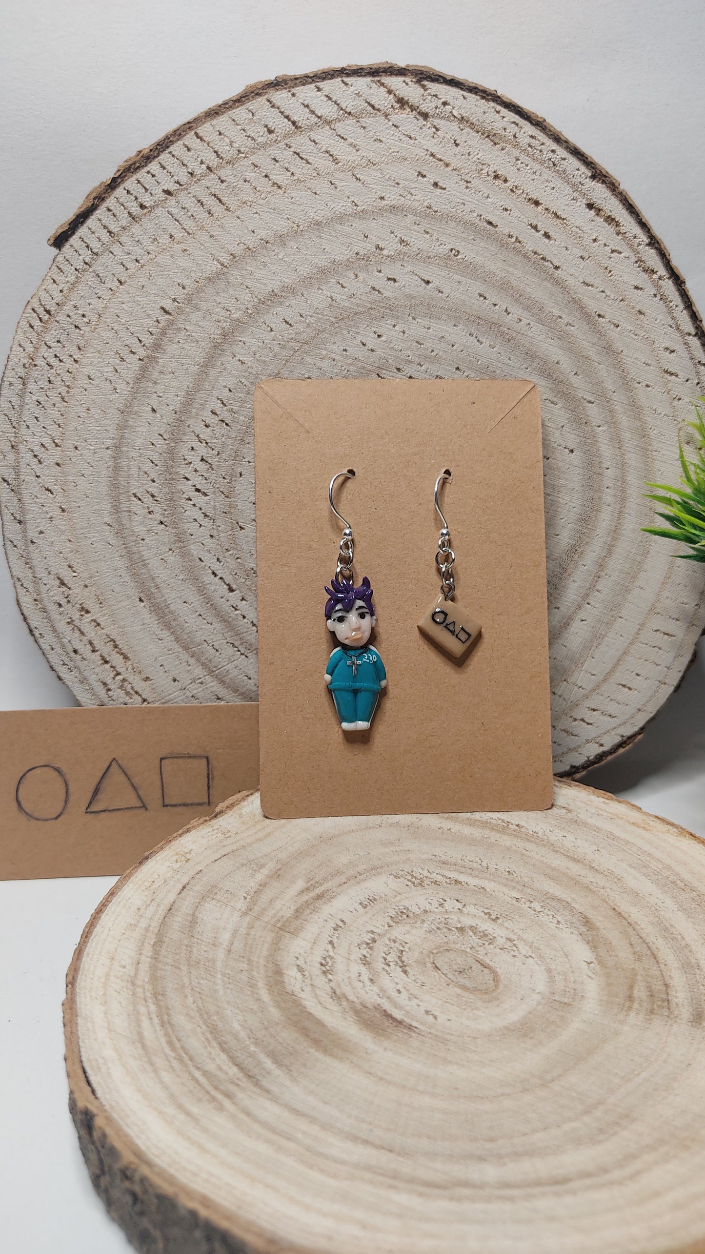 Handmade Squid Game earrings