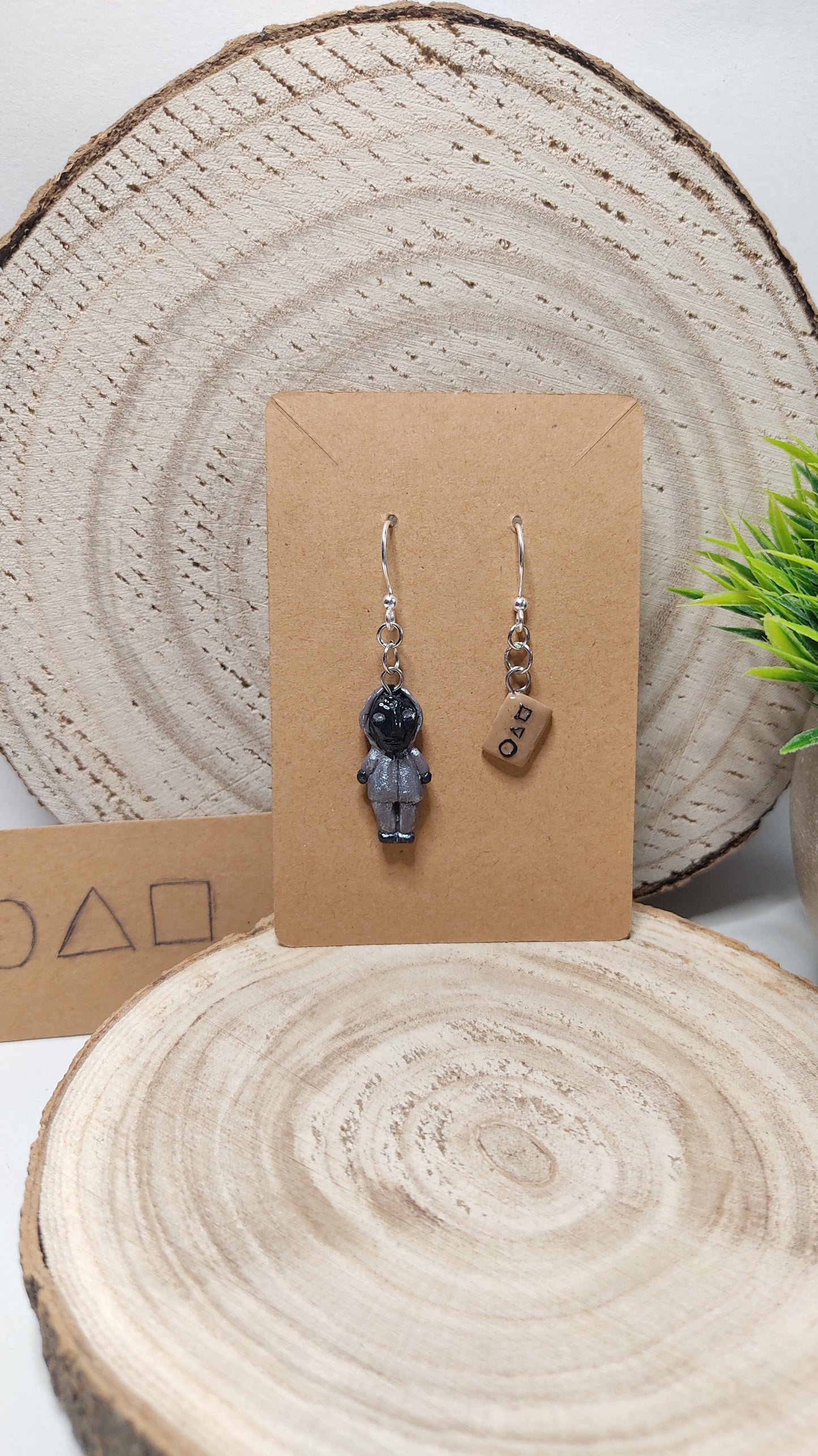 Handmade Squid Game earrings