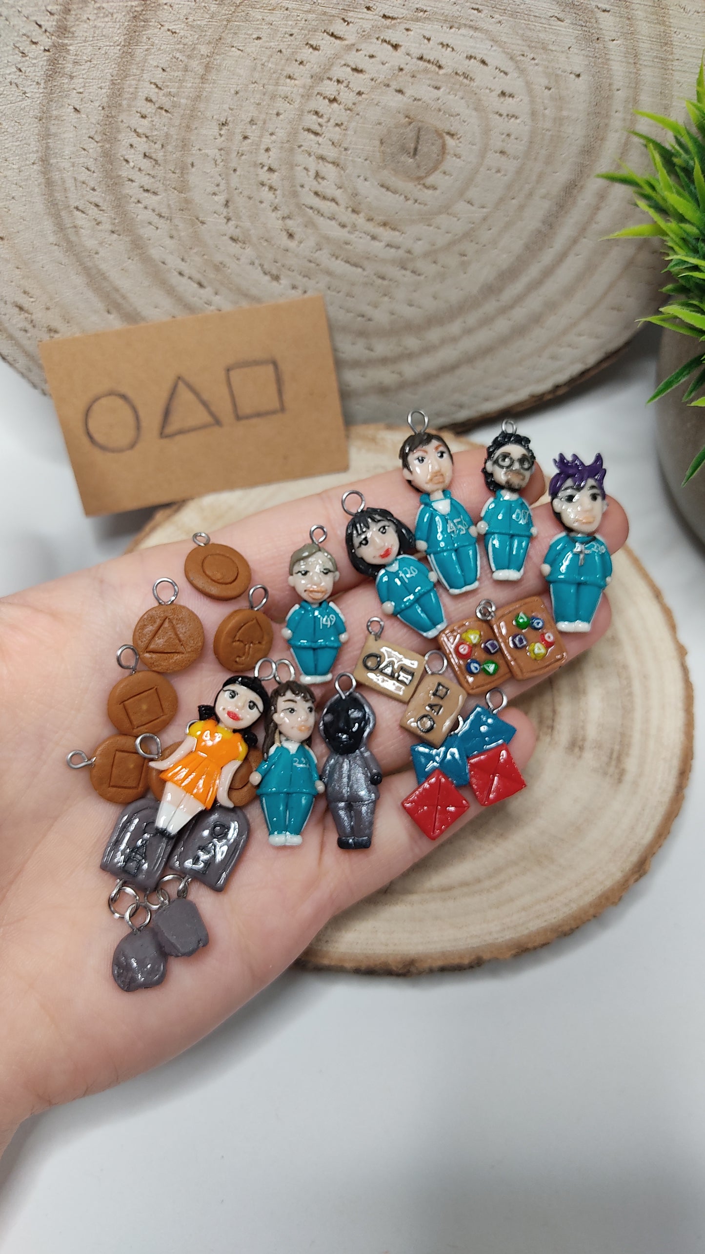 Handmade Squid Game earrings