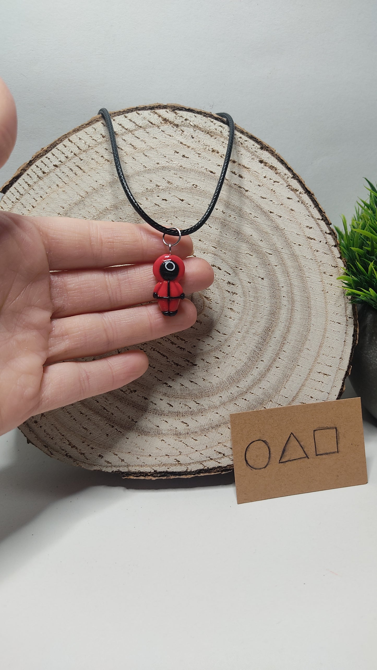 Handmade Squid Game guards necklace