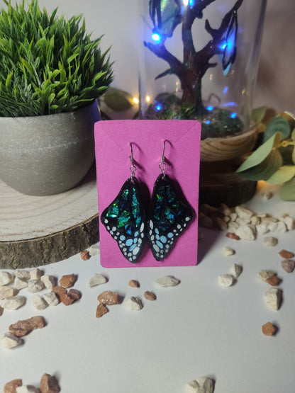 Butterfly wings earrings in Resin