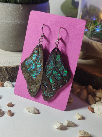 Butterfly wings earrings in Resin