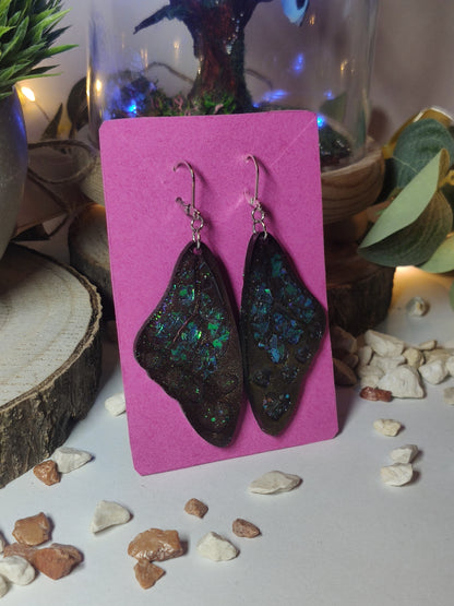 Butterfly wings earrings in Resin