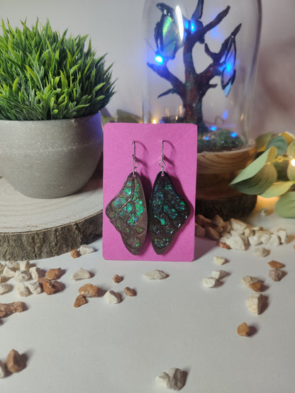 Butterfly wings earrings in Resin