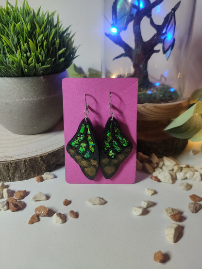 Butterfly wings earrings in Resin