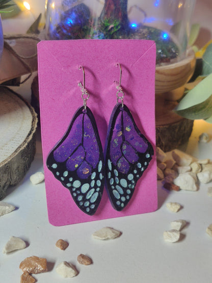 Butterfly wings earrings in Resin