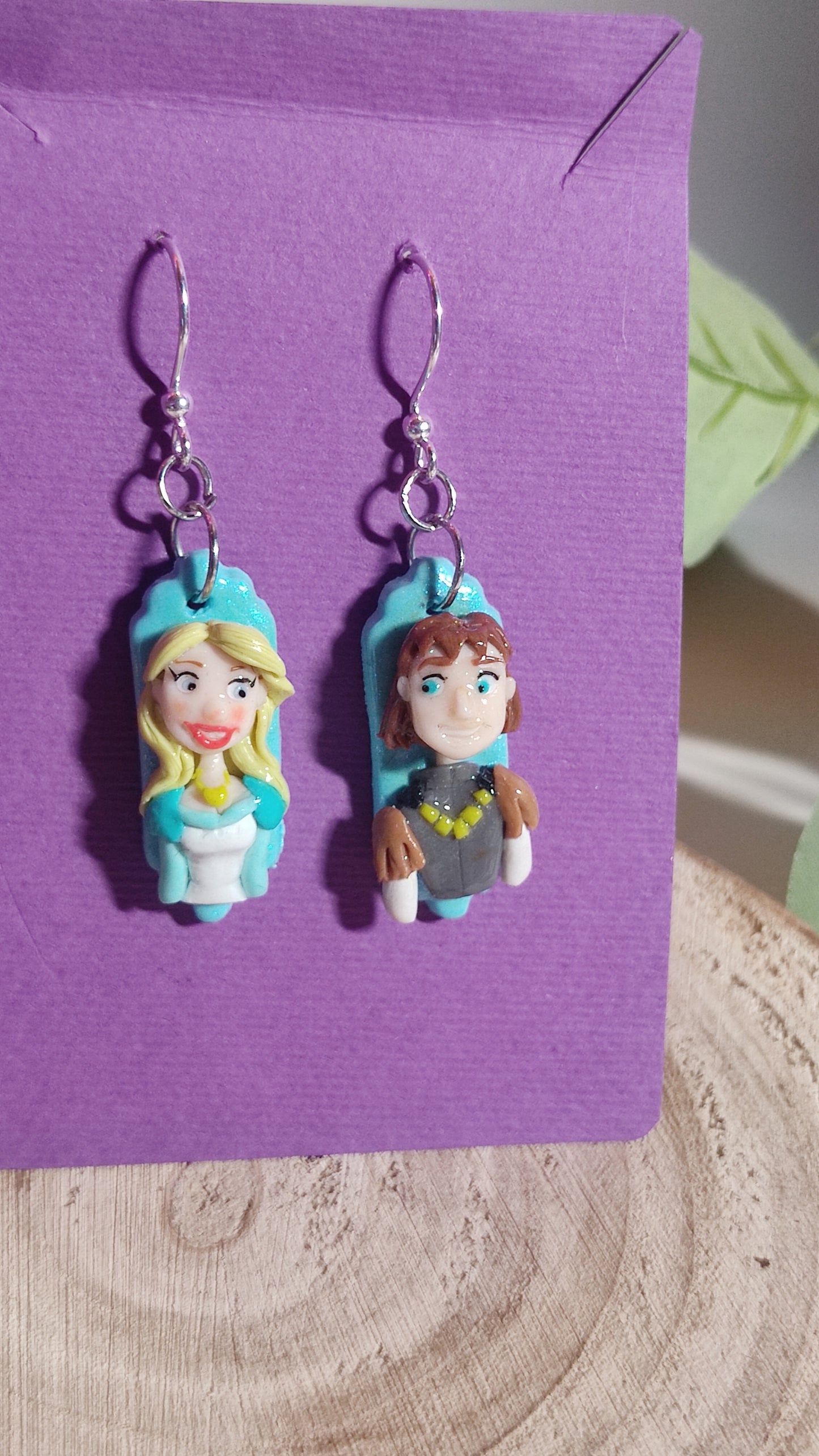 The Swan princess handmade earrings -Clay-