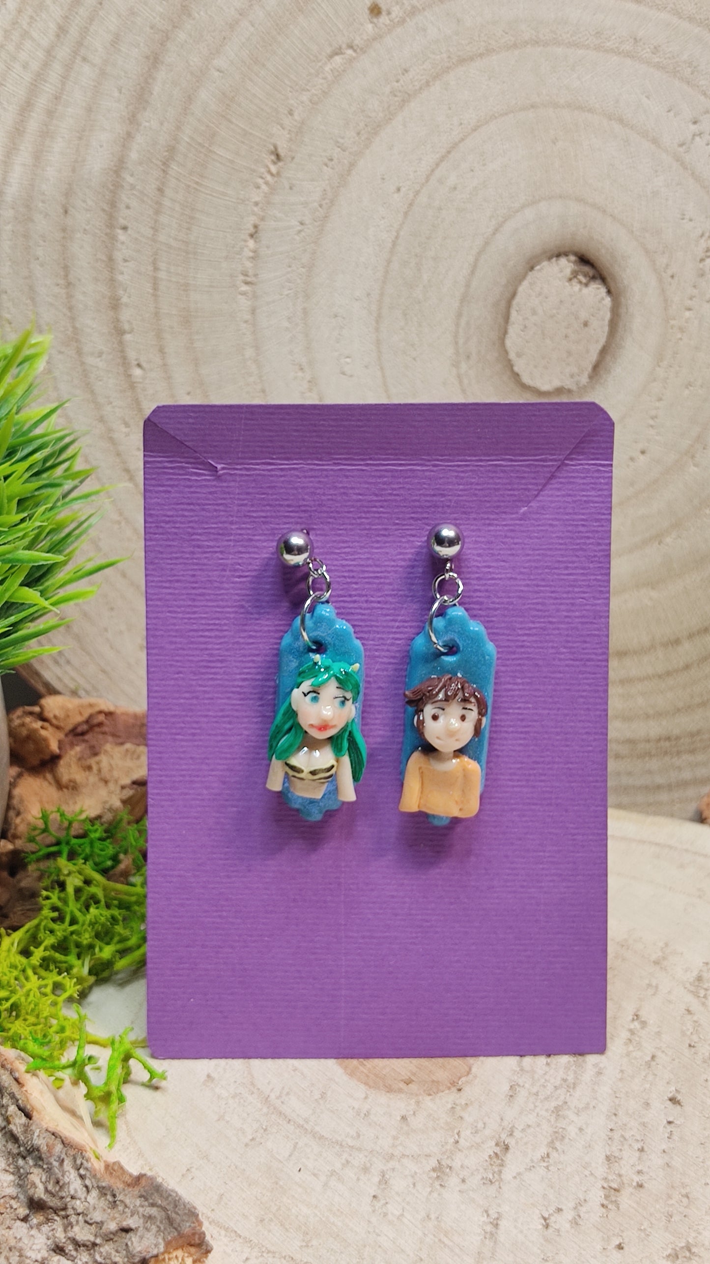 Lamú handmade earrings -Clay-