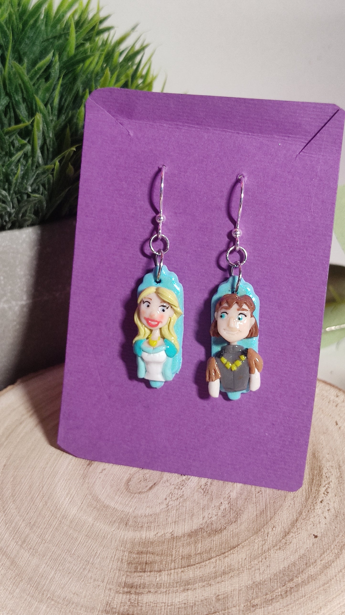 The Swan princess handmade earrings -Clay-