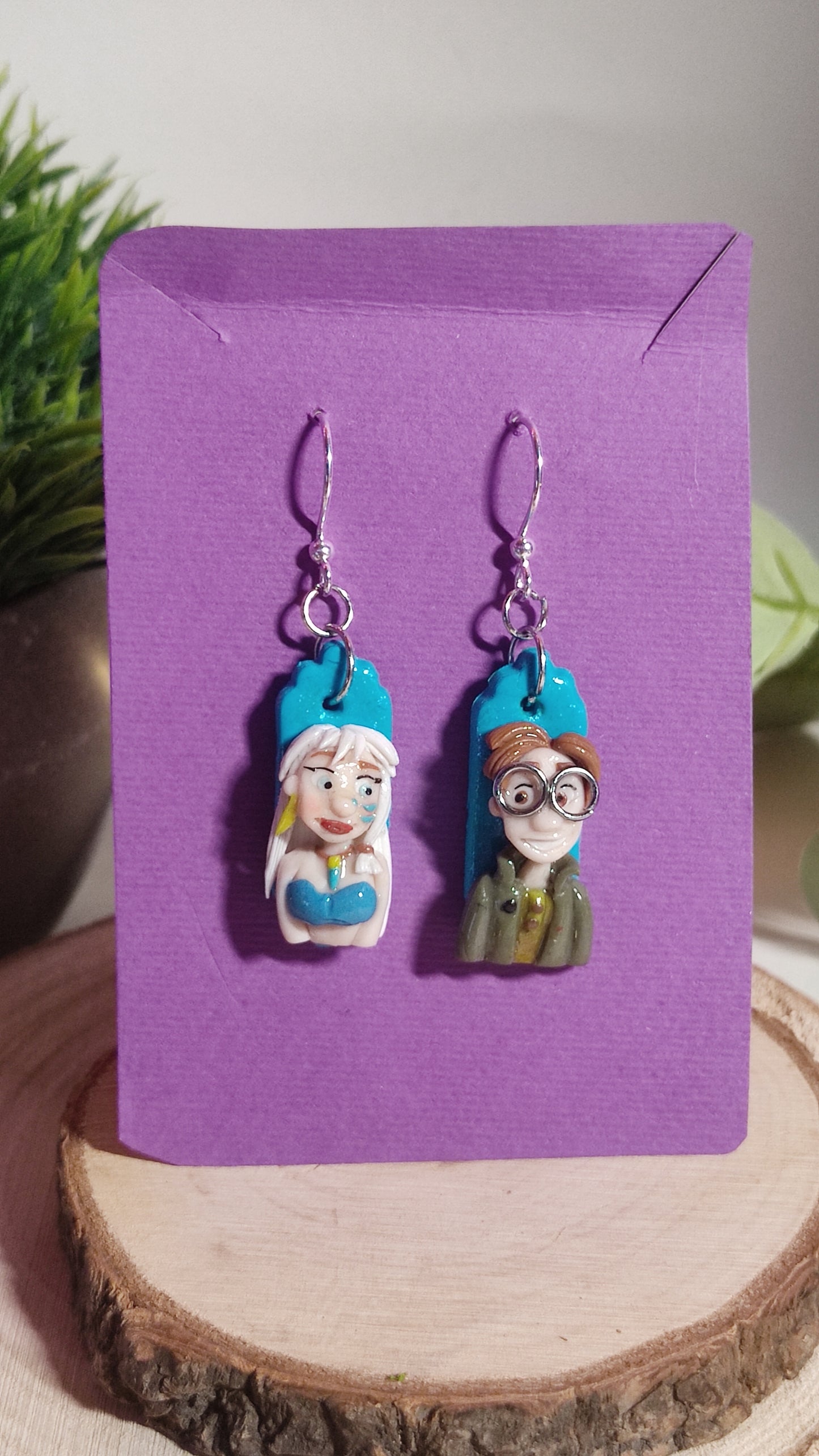 Atlantis handmade earrings -Clay-